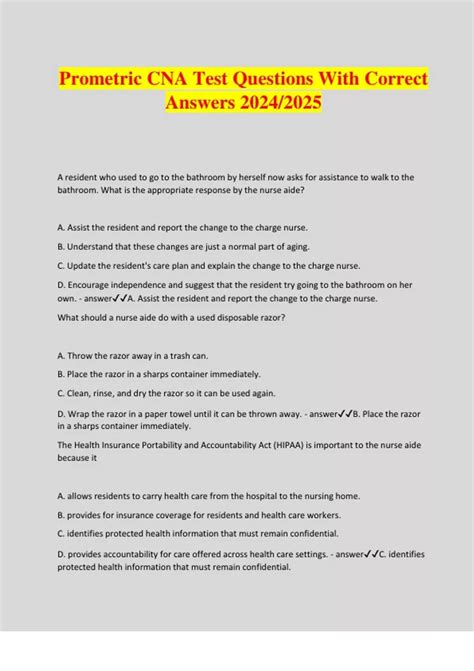 Prometric Test for CNA 的图像结果