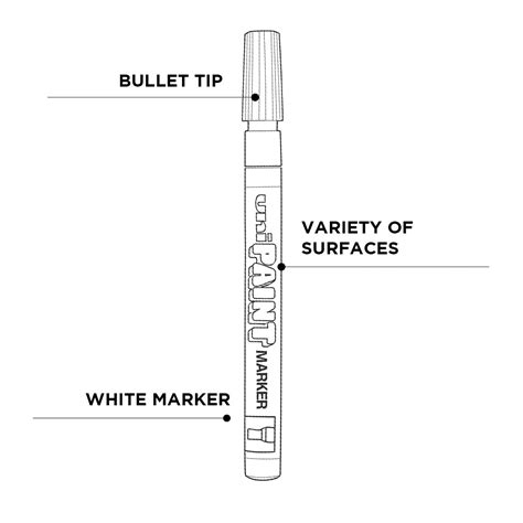 Uniball PX-20 Paint Marker (White,Pack of 10) -SCOOBOO – SCOOBOO
