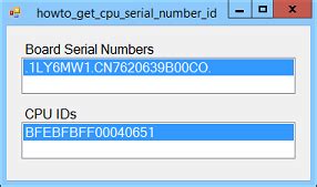 Image result for CPU Serial Number