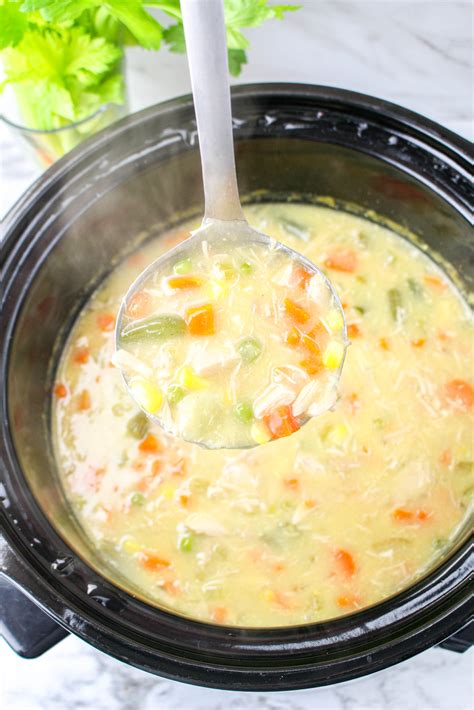 Slow Cooker Creamy Chicken Vegetable Soup at Willie Mixon blog