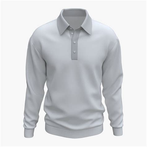 Long Sleeve Polo Shirt For Men Mockup 03 White 3D Model - TurboSquid ...
