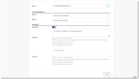 Image result for Copyright Footer Example