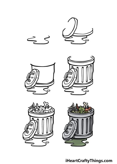 How To Draw A Easy Trash Can at Ruby Godfrey blog