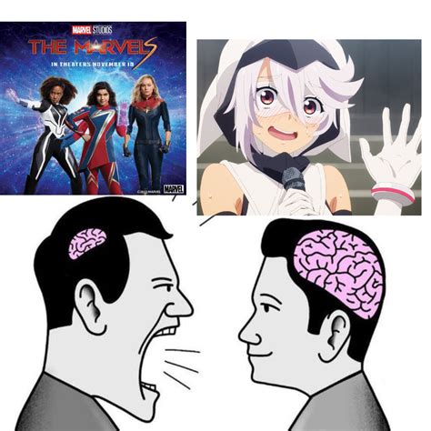 Shy Hero Anime Meme | Small Brain Man Screaming at Big Brain Man | Know ...