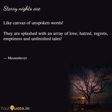 Like canvas of unspoken w... | Quotes & Writings by Moumita Das | YourQuote