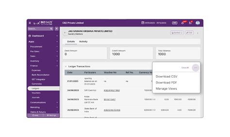 Vochers & Ledgers - Bizgaze