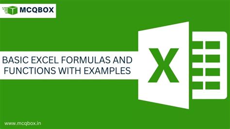 Image result for Excel Basic Functions with Examples