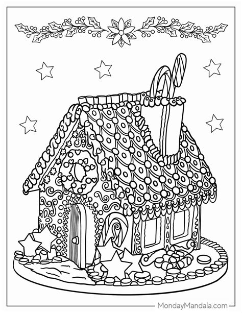 40 Gingerbread House Coloring Pages (Free PDF Printables)