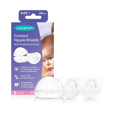 Amazon.com : Lansinoh Contact Nipple Shields for Breastfeeding, 2 ...