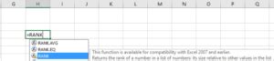 Image result for Dynamic Rank Function Excel