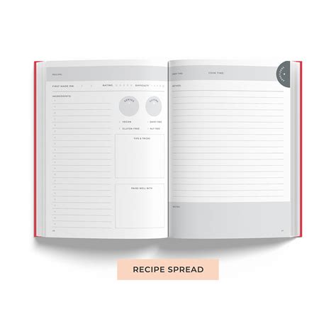 7mm Between the Lines | Recipe Journal | A5 Size | 4 Sticker Sheets ...
