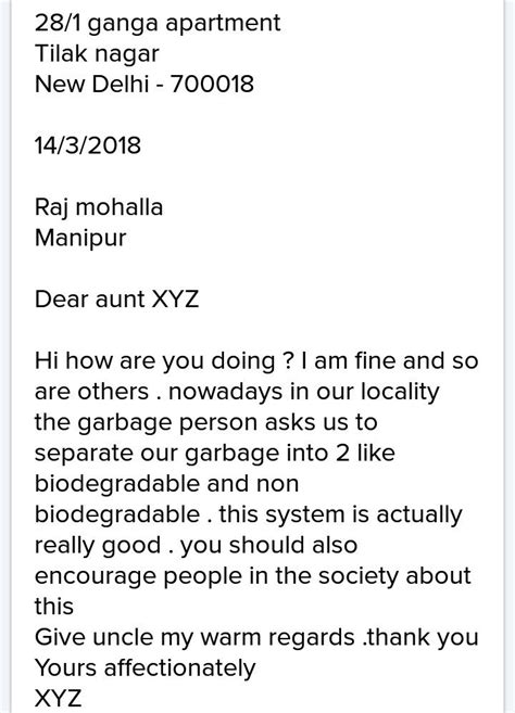 You are mohit/mohini living in 28/1 tilak nagar new delhi. write a ...