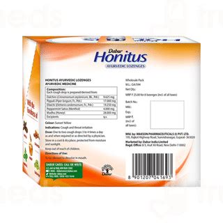 Dabur Honitus Ayurvedic Lozenges 8 - Uses, Side Effects, Dosage, Price ...