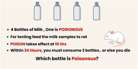 Genius IQ Test: Find the poisonous milk bottle in 10 seconds!
