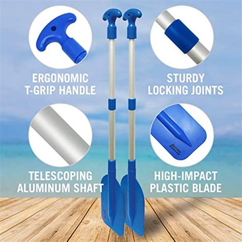 Buy Boat Paddle Telescoping Plastic Collapsible Oar Kayak Jet Ski Tube ...