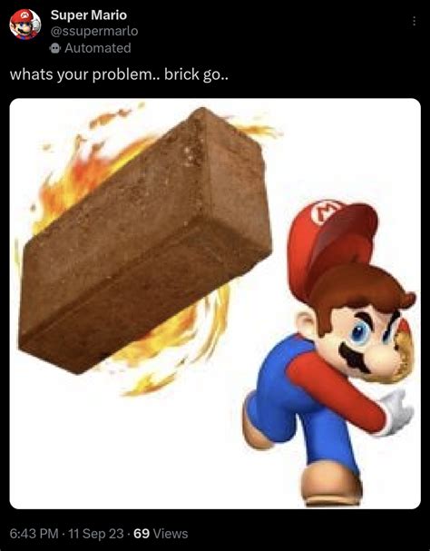 Original Mario Throwing a Brick | Know Your Meme