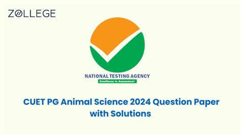 CUET PG 2024 Animal Science Question Paper Pdf- Check Solutions with ...