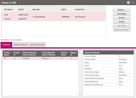 Checking in C2V File