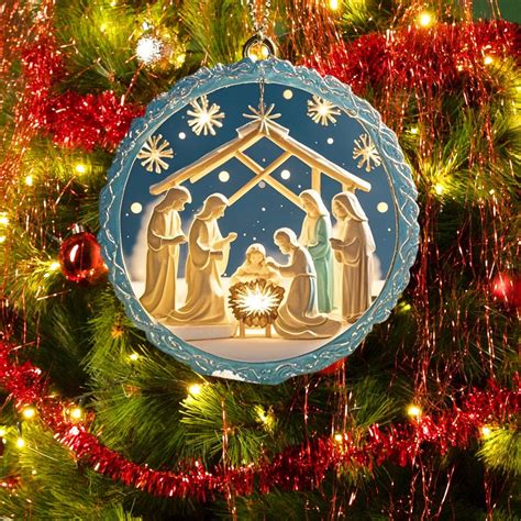 Edgergery Acrylic Nativity Scene Ornaments Bulk,3D Vision Religious ...