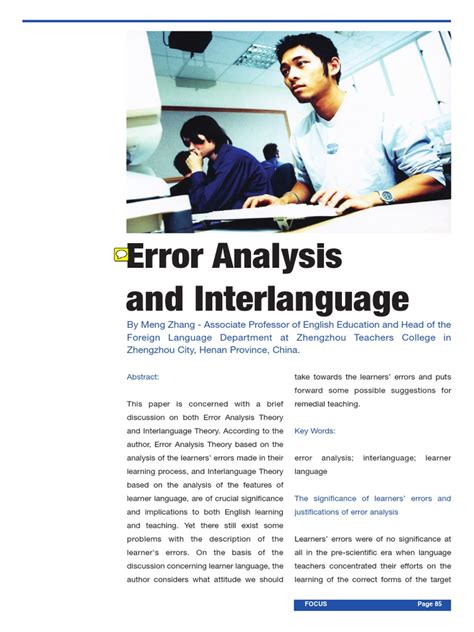Image result for Error Analysis Language