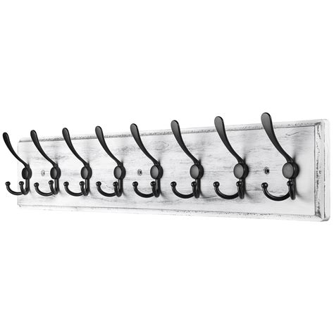 Amazon.com: PHINGEER Coat Rack Wall Mount, Wooden Heavy Duty Coat Rack ...