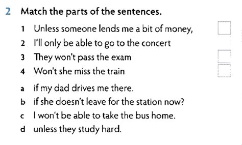 Image result for First Conditional Matching Worksheets