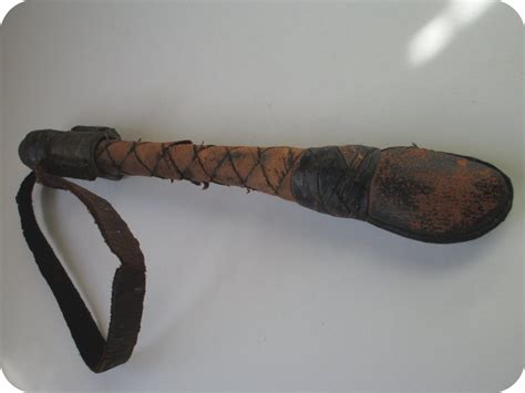 Antique Leather Billy Club Police Baton Nightstick with Lead