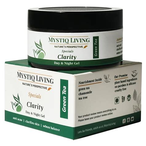 Mystiq Living Specials - Green Tea Clarity - Acne Gel Cream | Anti Acne ...