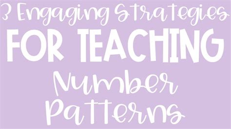 Image result for Number Patterns Lesson Plan