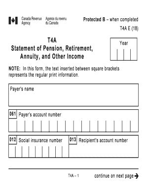 Fillable Online who do you contact for a duplicate t4a pension statment ...