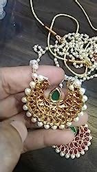 ZAVERI PEARLS Gold Tone Layered Long Ethnic Necklace Set For Women ...