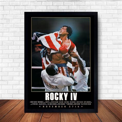 Sylvester Stallone Rocky IV Movie Poster Canvas Wall Art Home - Etsy