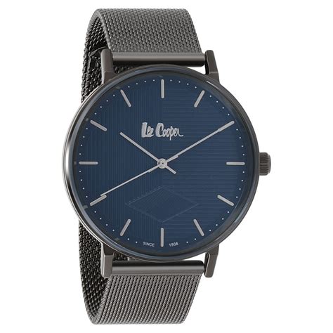 Buy Online Lee Cooper Quartz Analog Blue Dial Metal Strap Watch for Men ...