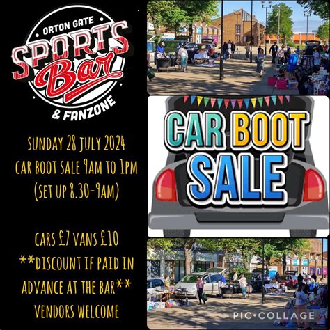 Car Boot Sale (monthly), Ortongate Sports Bar & Fanzone, Units 47-50 ...