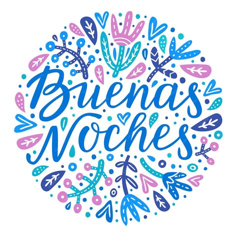 Premium Vector | Good night hand drawn lettering inscription in spanish ...