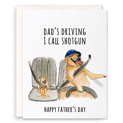 Road Trip Car Ride With Dad Funny Fathers Day Card From Son - Dad And ...