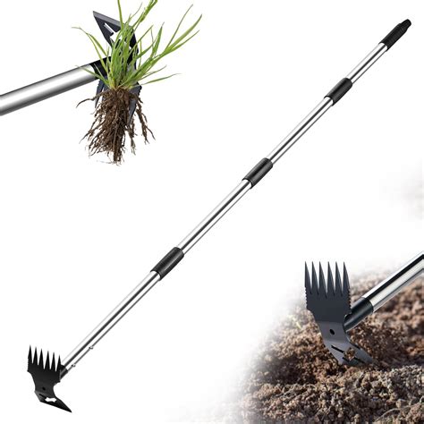 Amazon.com : LAWFYMORI Hoe Garden Tool with Long Handle, 60" Weed Puller Tool for Gardening ...