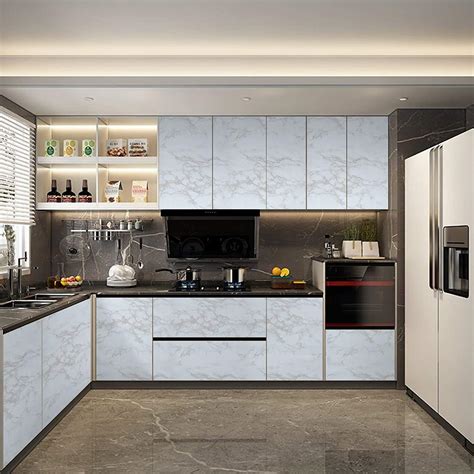 Buy Marble Wallpaper Self Adhesive Granite Grey/White Sticky Back ...