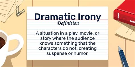 Dramatic Irony (Definition) | Situational irony, Irony definition, Irony