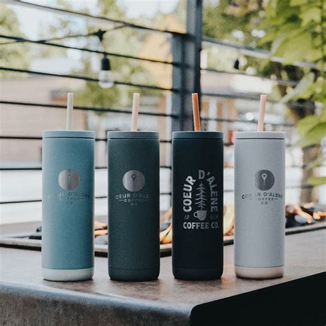 20oz Cold Tumbler w/ Straw - Coeur d' Alene Coffee Co.