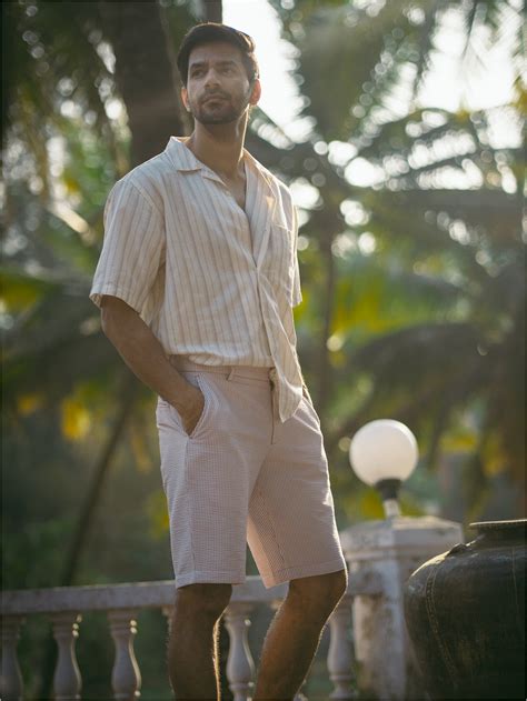 Romeo Rouge Stripes Stretchable Chino Shorts