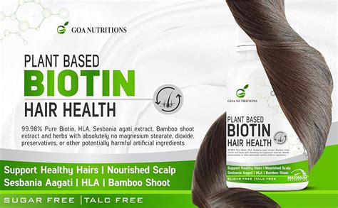 GOA NUTRITIONS Biotin Tablets For Hair Growth With Vitamins E, C Plus ...