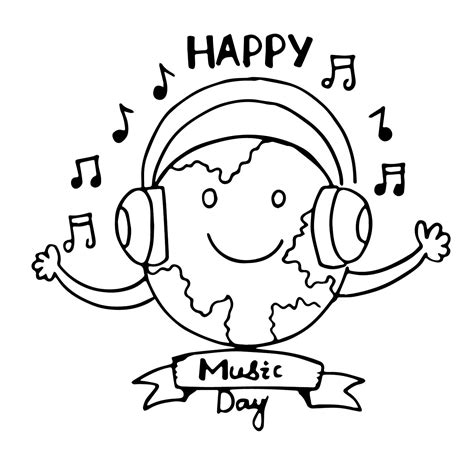 World Music Day Free Printable coloring page - Download, Print or Color ...