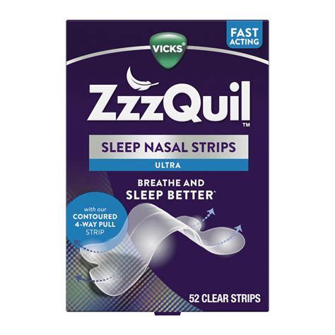 ZzzQuil, Sleep Nasal Strips, Clear Nighttime Nasal Strips, Ultra, Instantly Opens Nose for ...