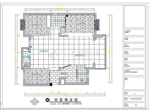 湖南119㎡三室两厅装修图CAD图纸_土木在线