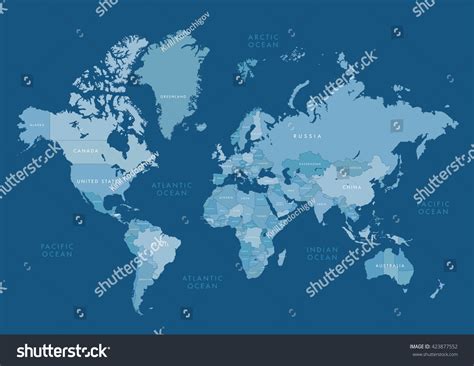 Detailed Labeled World Map 的图像结果