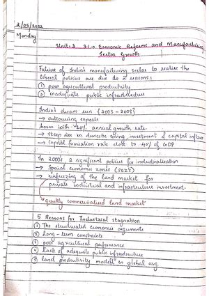 Rakesh Mohan - Flow chart - Indian Economy sixth sem - Studocu