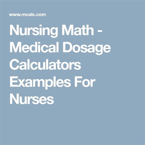Image result for Nursing Math Calculation Examples