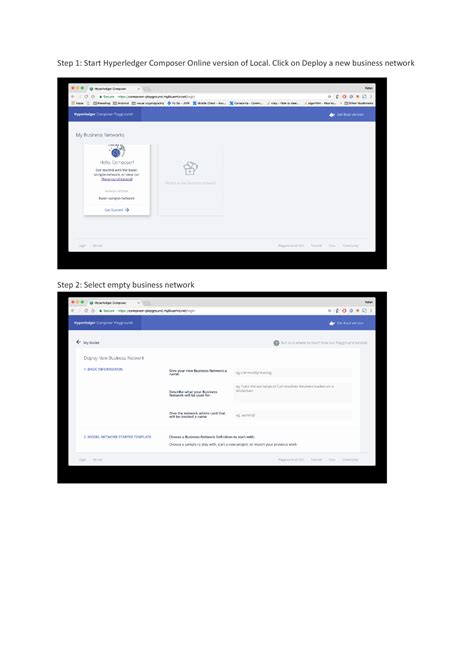 C6 - Give the - Step 1: Start Hyperledger Composer Online version of ...