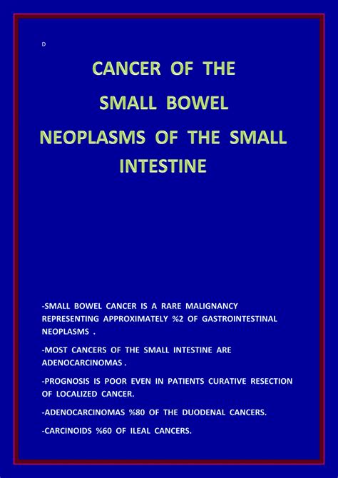 CANCER OF THE SMALL BOWEL - NEOPLASMS OF THE SMAL INTESTINE.pdf